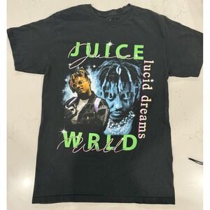 Juice World Black 100% Cotton T Shirt Lucid Dreams Size Medium Music Shirt